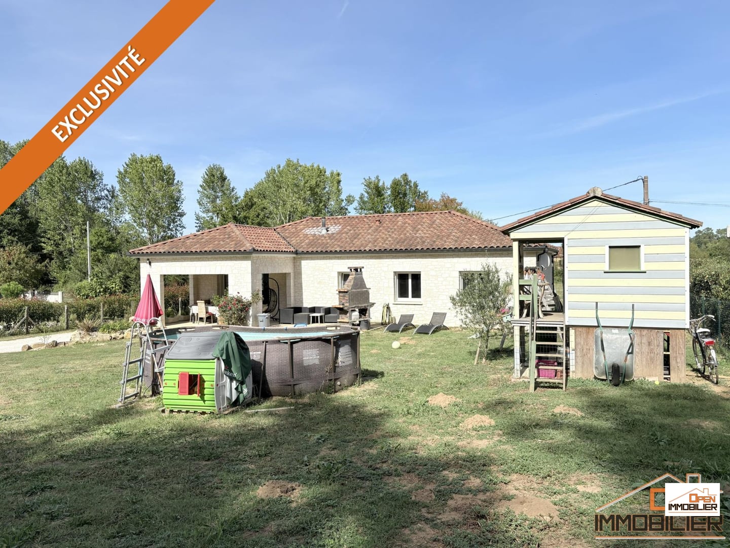 Pavillon plain-pied 113m² – 3 chambres – Terrain 1 870m²