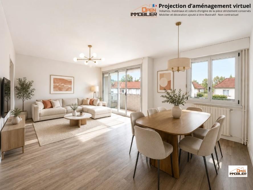 Appartement T4 avec balcons, parking couvert et cave à Aubusson (23200)
