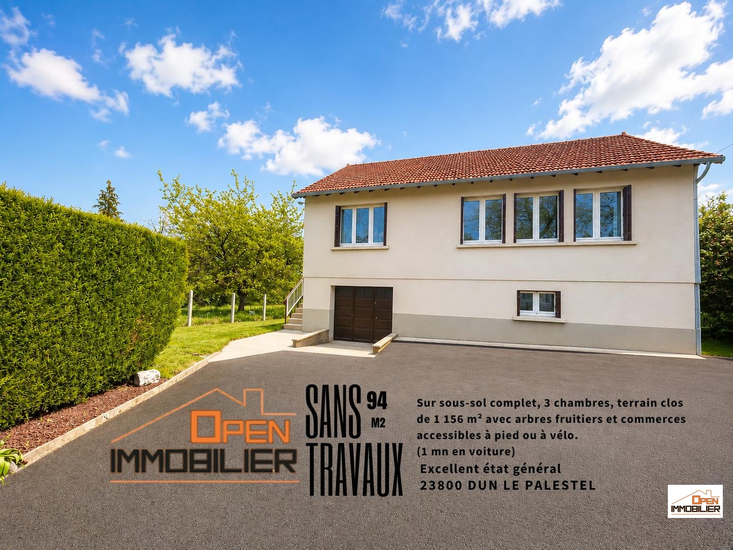 Maison sur sous sol - DUN LE PALESTEL 