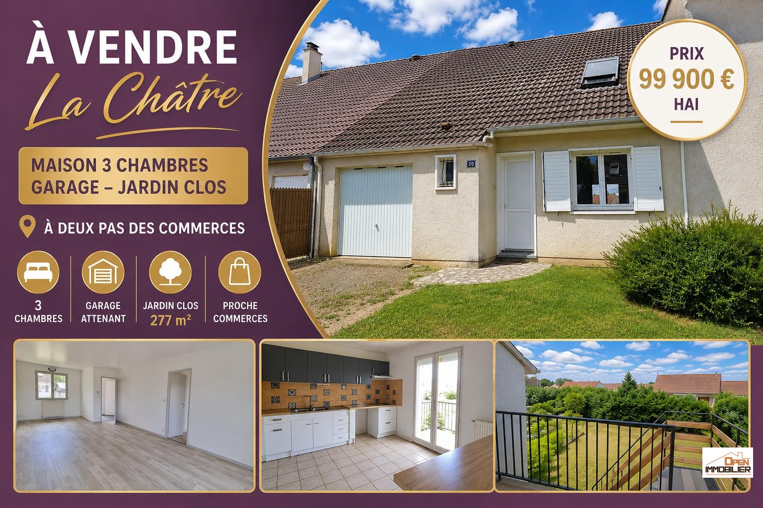 Maison non loin des commerces !