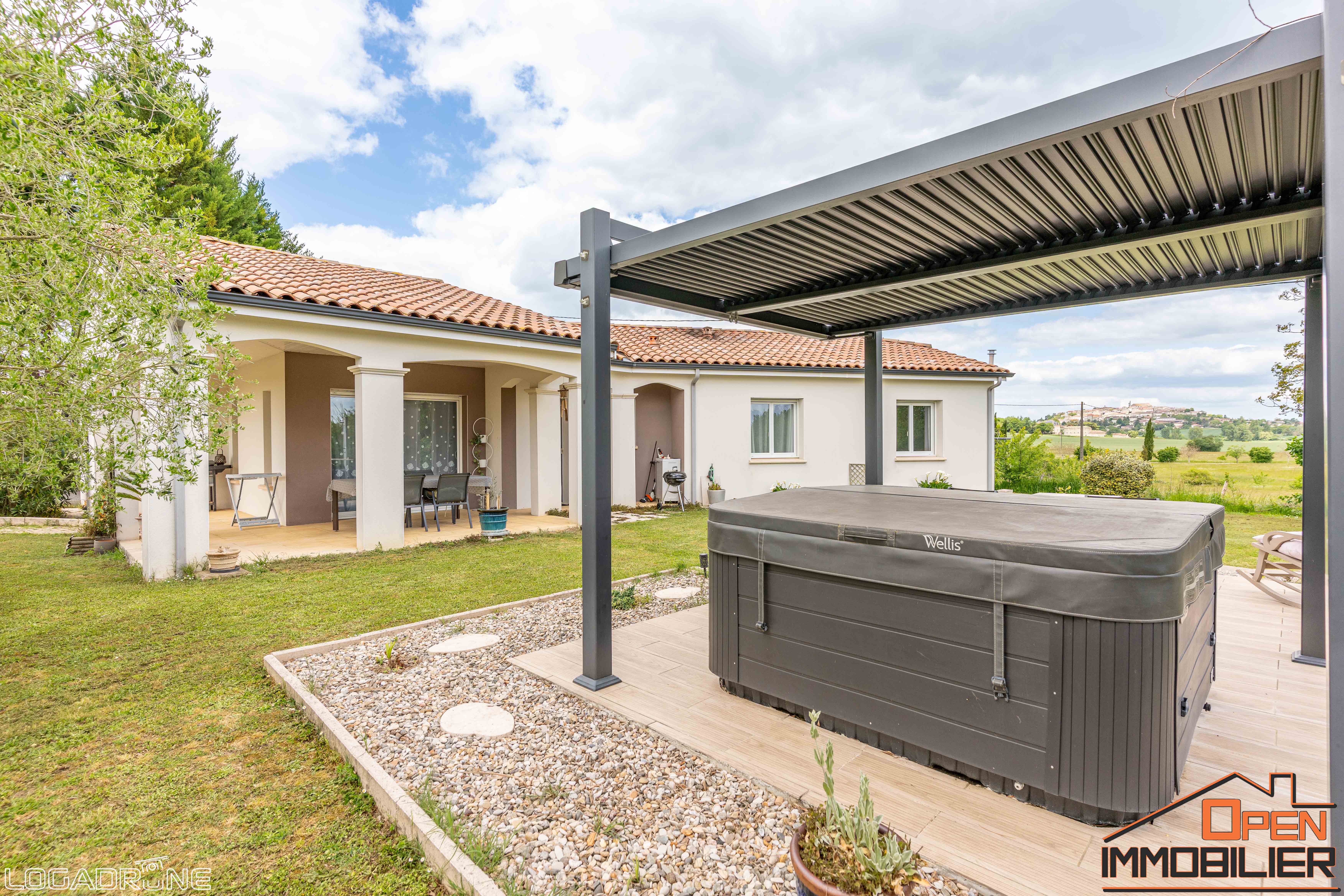 Maison de Plain-Pied 110 m2 3 Chambres Vue exceptionnelle sur la Bastille de Monflanquin - Photo 2