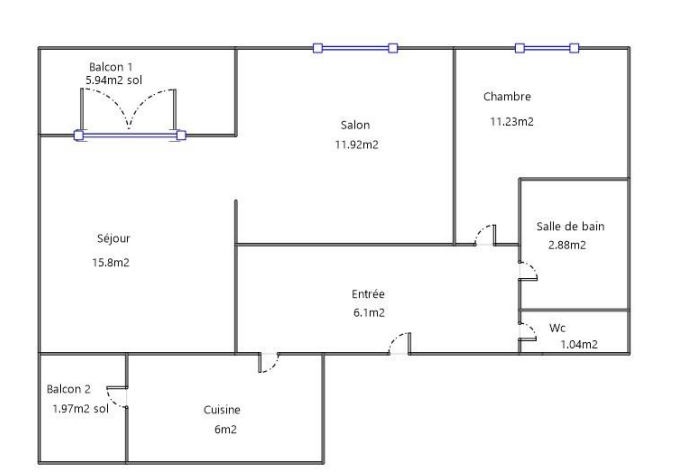 Photo 9 - APPARTEMENT T3 de 56.43m2