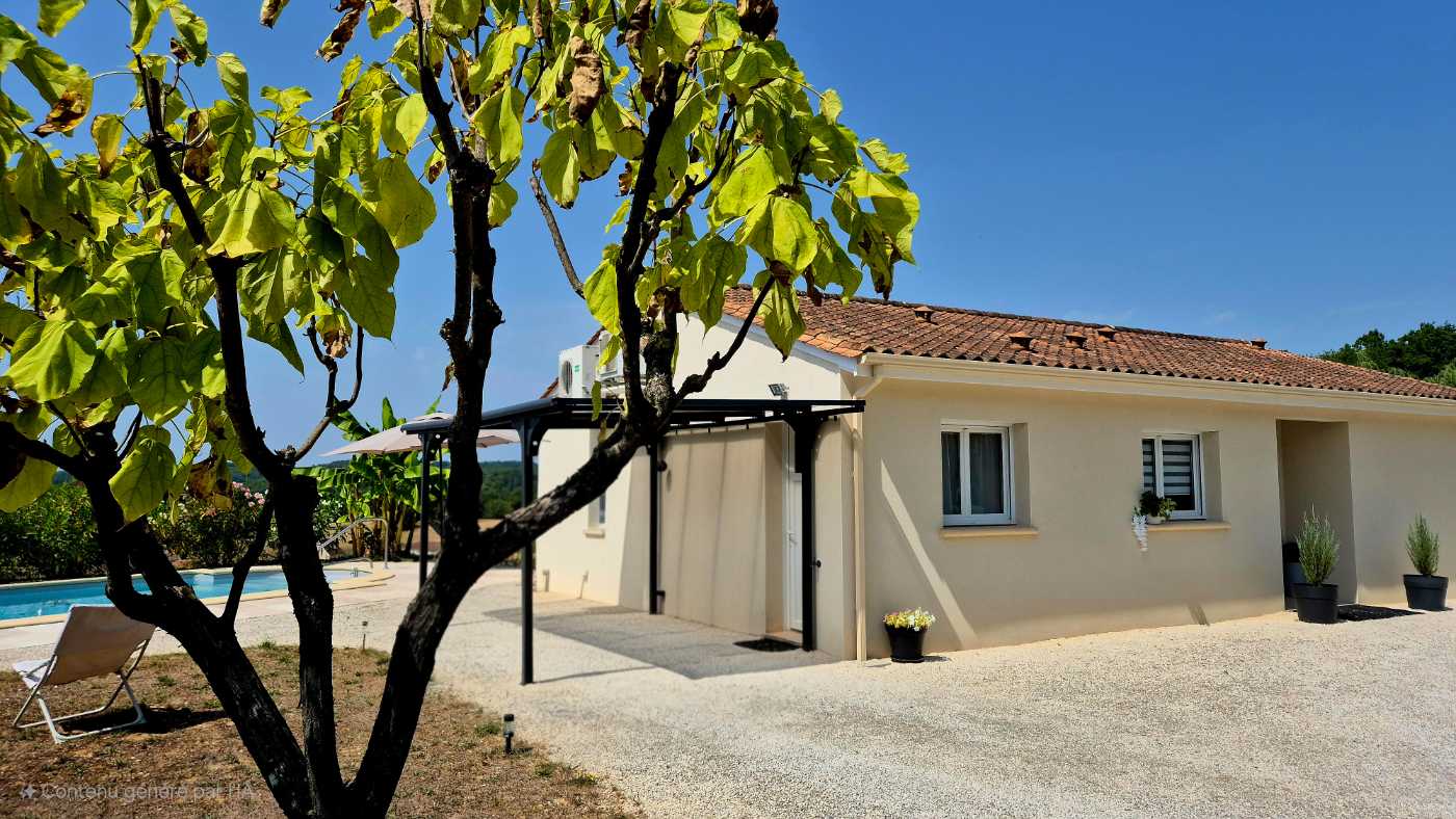 Photo 7 - TRÈS JOLIE MAISON MAISON MODERNE DE PLAIN PIED EN PÉRIGORD NOIR UN DPE EXCEPTIONNEL AVEC VUE , CALME ET PISCINE