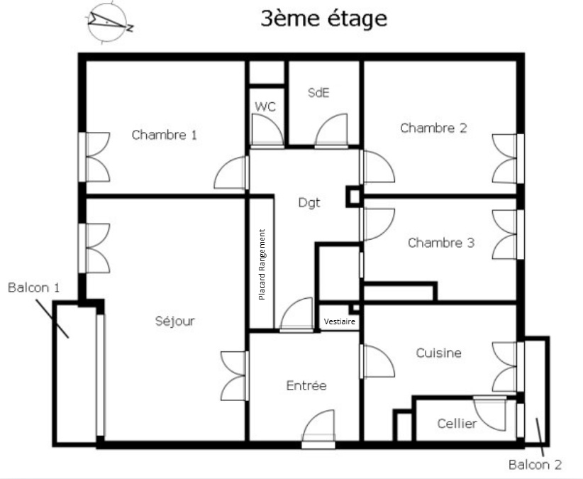 Photo 22 - Appartement T4 avec balcons, parking couvert et cave à Aubusson (23200)