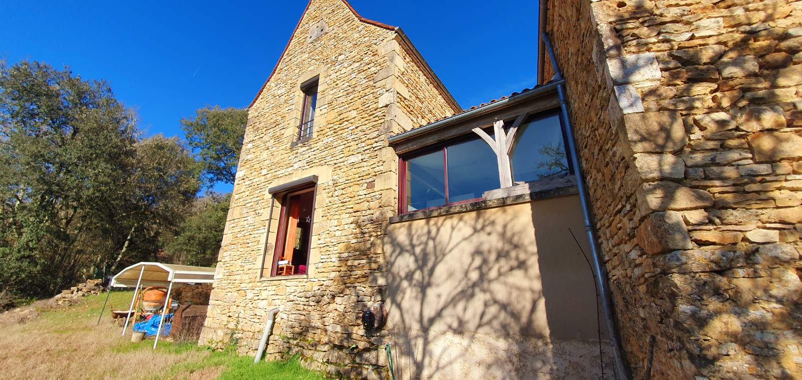 Photo 4 - FABULEUSE MAISON D&rsquo;ARCHITECTE, EN PIERRE ,AVEC VUE EXTRAORDINAIRE AU CALME EN PÉRIGORD NOIR !